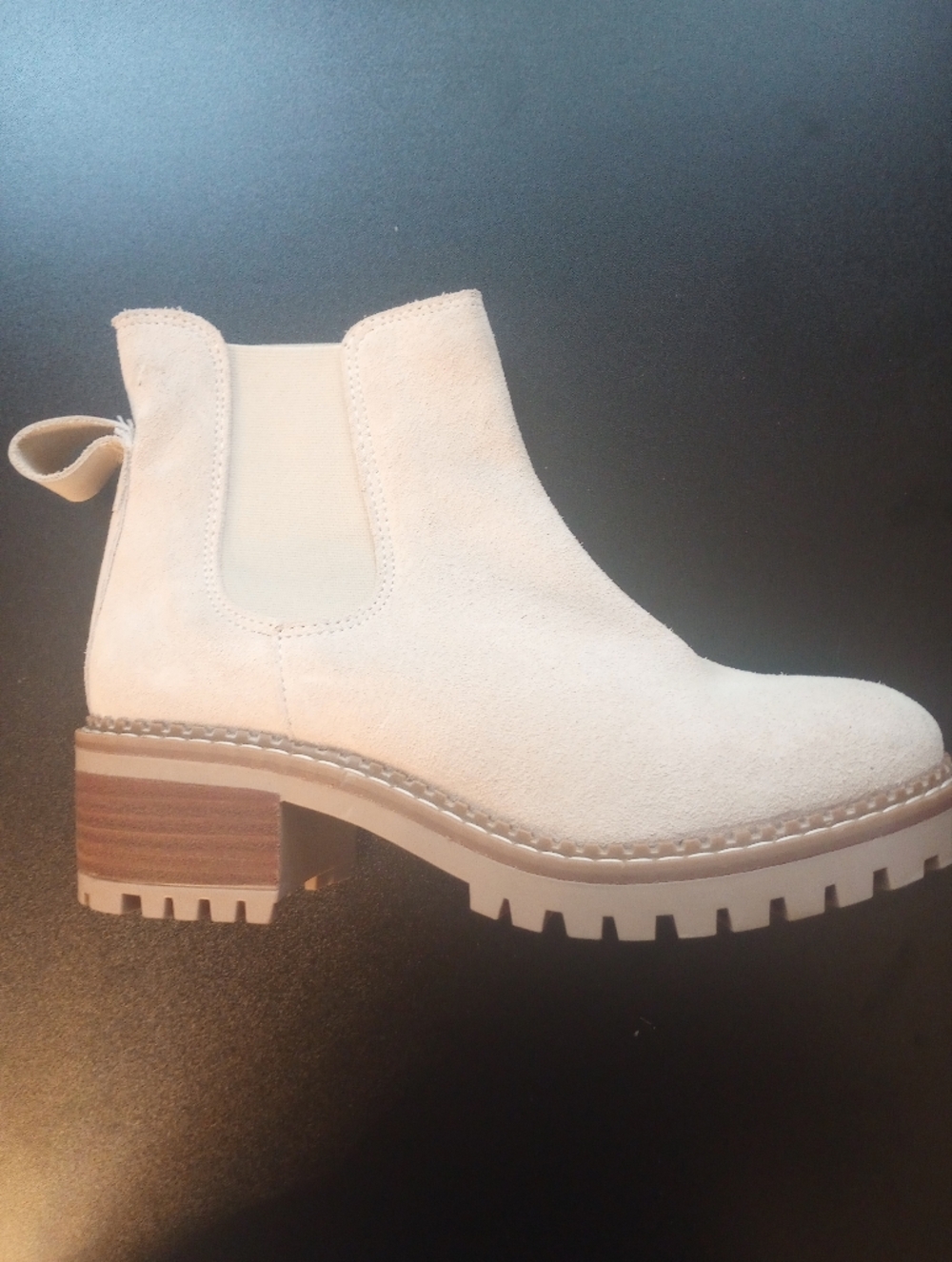 Bertuchi Tan Suede Chelsea Moto Boots Brown Lug Sole 7.5 38 NWT